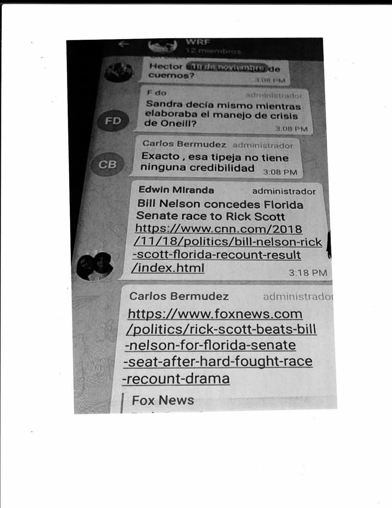 hector cuermos? f do sandra decia mismo mientras elboraba el manejo de crisis de oneill? carlos bermudez exacto , esa tipeja no tiene ninguna credibilidad edwin miranda bill nelson concedes florida senate race to rick scott https://www.cnn.com/2018/11/18/politics/bill-nelson-rick-scott-florida-recount-result/index.html carlos bermudez https://www.foxnews.com/politics/rick-scott-beats-bill-nelson-for-florida-senate-seat-after-hard-fought-race-recount-drama fox news